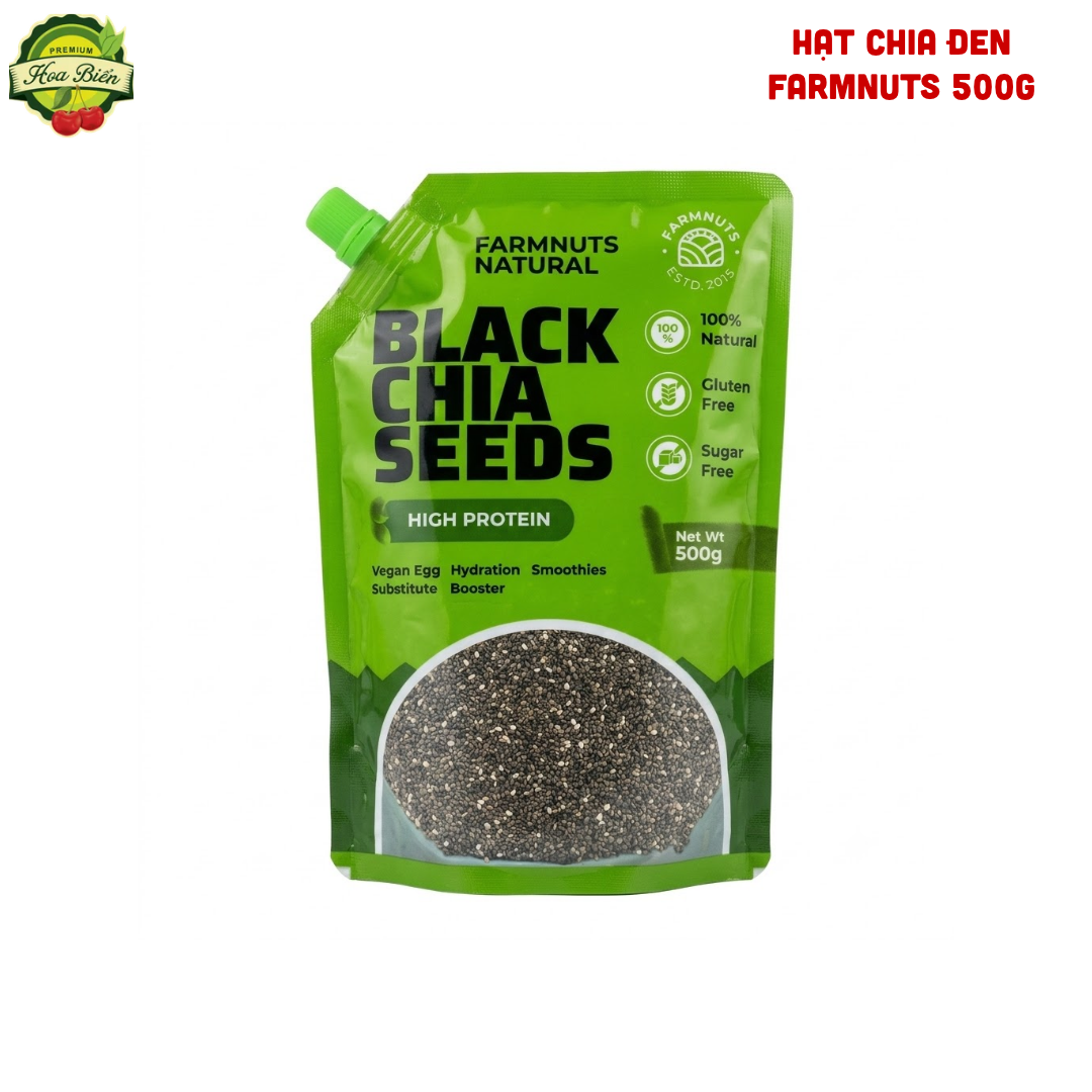 Trái cây Hoa Biển HẠT CHIA ĐEN FARMNUTS 500G