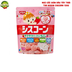 NGŨ CỐC GIÒN DÂU TÂY TRÁI TIM NISSIN CISCORN 130G