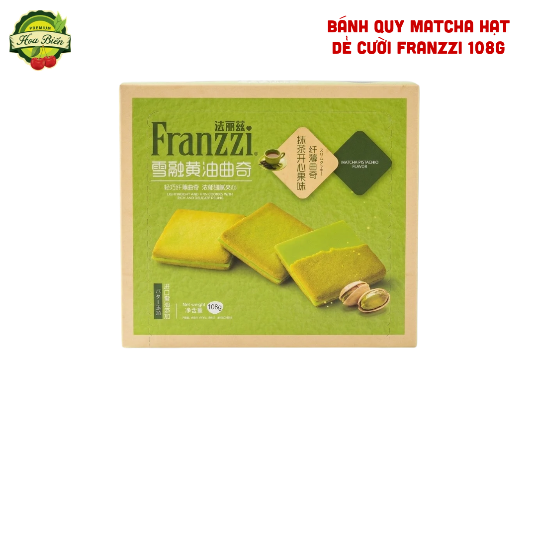 Trái cây Hoa Biển BÁNH QUY MATCHA HẠT DẺ CƯỜI FRANZZI 108G