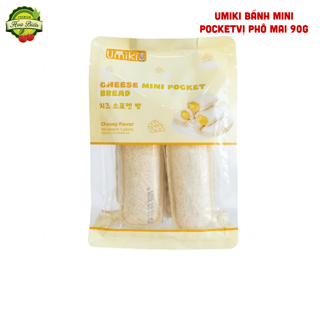 Trái cây Hoa Biển UMIKI BÁNH MINI POCKETVỊ PHÔ MAI 90G